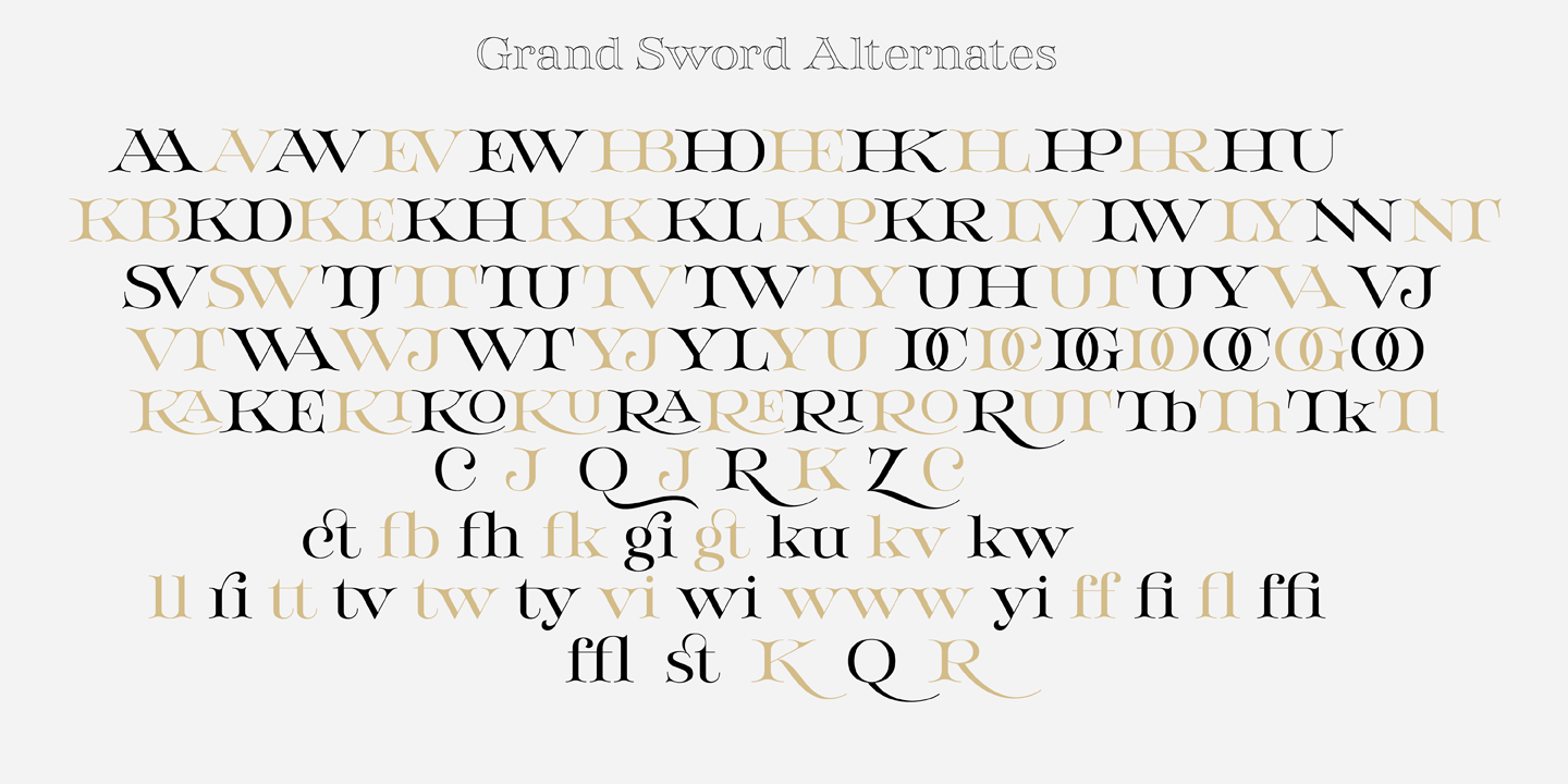 Beispiel einer Grand Sword-Schriftart #3